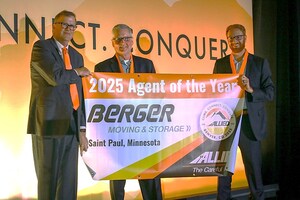 ALLIED VAN LINES RECOGNIZES BERGER MOVING & STORAGE AS AGENT OF THE YEAR ALLIED VAN LINES RECOGNIZES BERGER MOVING & STORAGE AS AGENT OF THE YEAR
