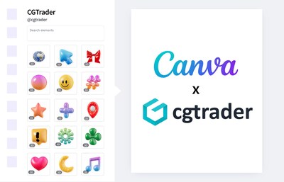 CGTrader Powers Canva's New 3D Library, Bringing 3,000 Interactive Models to Millions of Creators