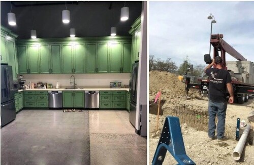 Ground-up plumbing construction.