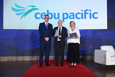 Cebu Pacific Chief Executive Officer Mr. Michael Szucs receives the Asia’s Low Cost Airline of the Year Award from the Centre for Asia Pacific Aviation (CAPA) during the awarding ceremony in Capella Singapore. Cebu Pacific Chief Executive Officer Mr. Michael Szucs receives the Asia’s Low Cost Airline of the Year Award from the Centre for Asia Pacific Aviation (CAPA) during the awarding ceremony in Capella Singapore.