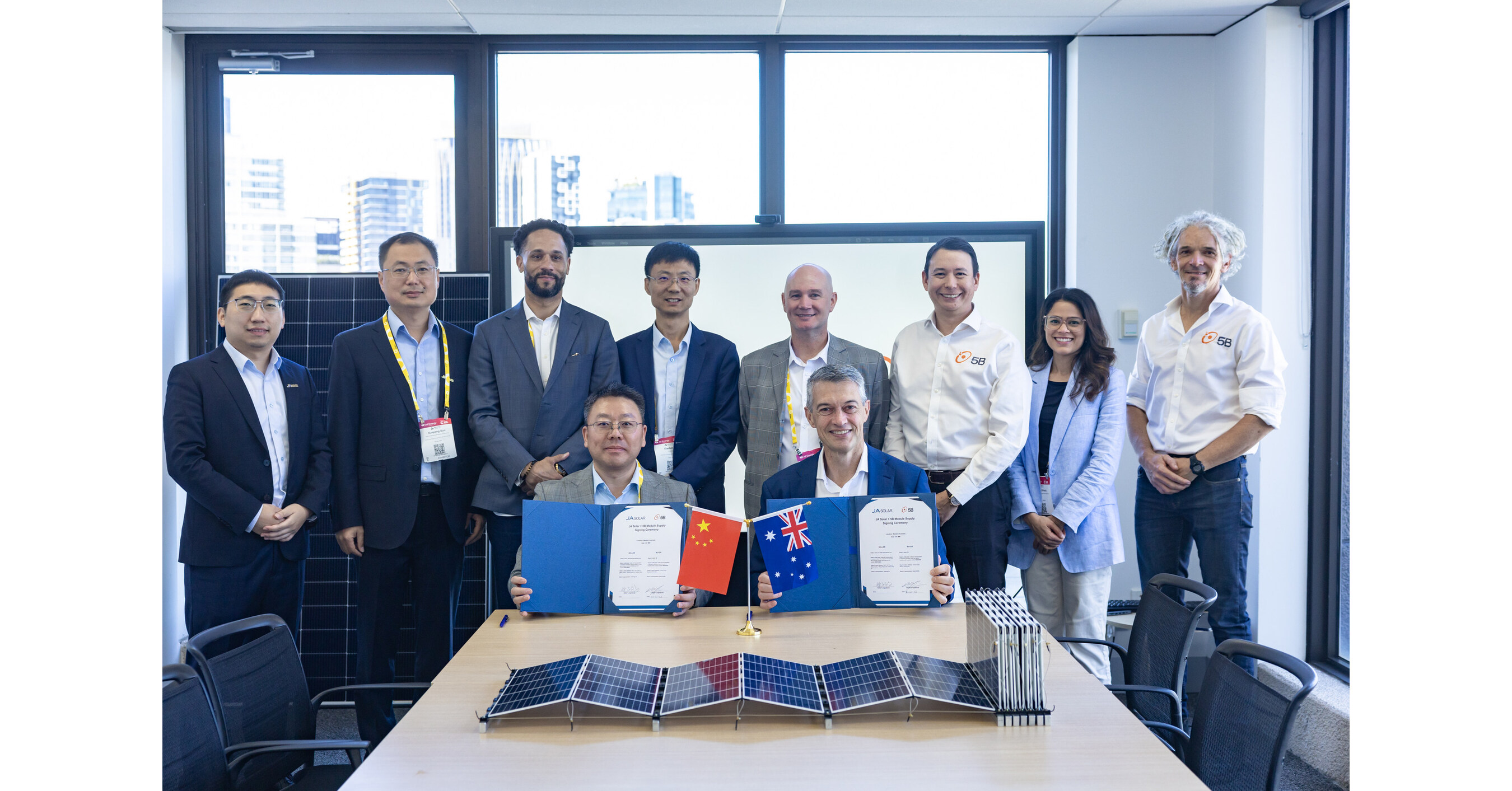 JA Solar and 5B Sign Strategic Module Supply Agreement for 100MW+ Project in Western Australia