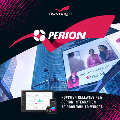NoviSign and Perion Partner to Announce Integration Expanding DOOH Advertising Capabilities