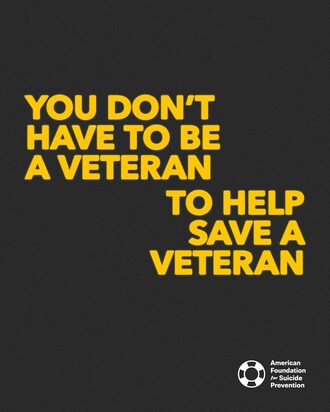 AFSP Talk Saves Lives: Supporting Our Veterans Graphic