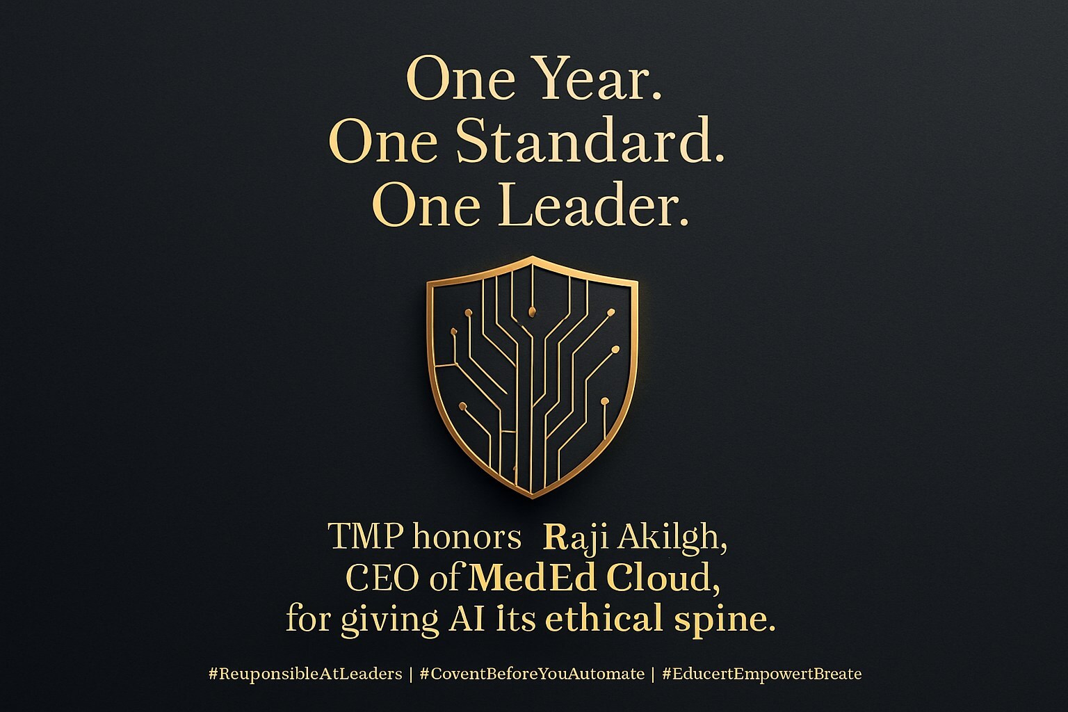 The MedLegal Professor™ Launches #ResponsibleAILeaders Series, Honoring MedEd Cloud CEO Raji Akileh for Giving AI Its Ethical Spine