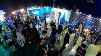 Crowds gathering at HTX's exhibition booth