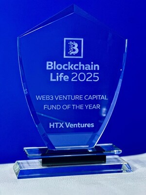 HTX Ventures' trophy at Blockchain Life 2025 HTX Ventures' trophy at Blockchain Life 2025