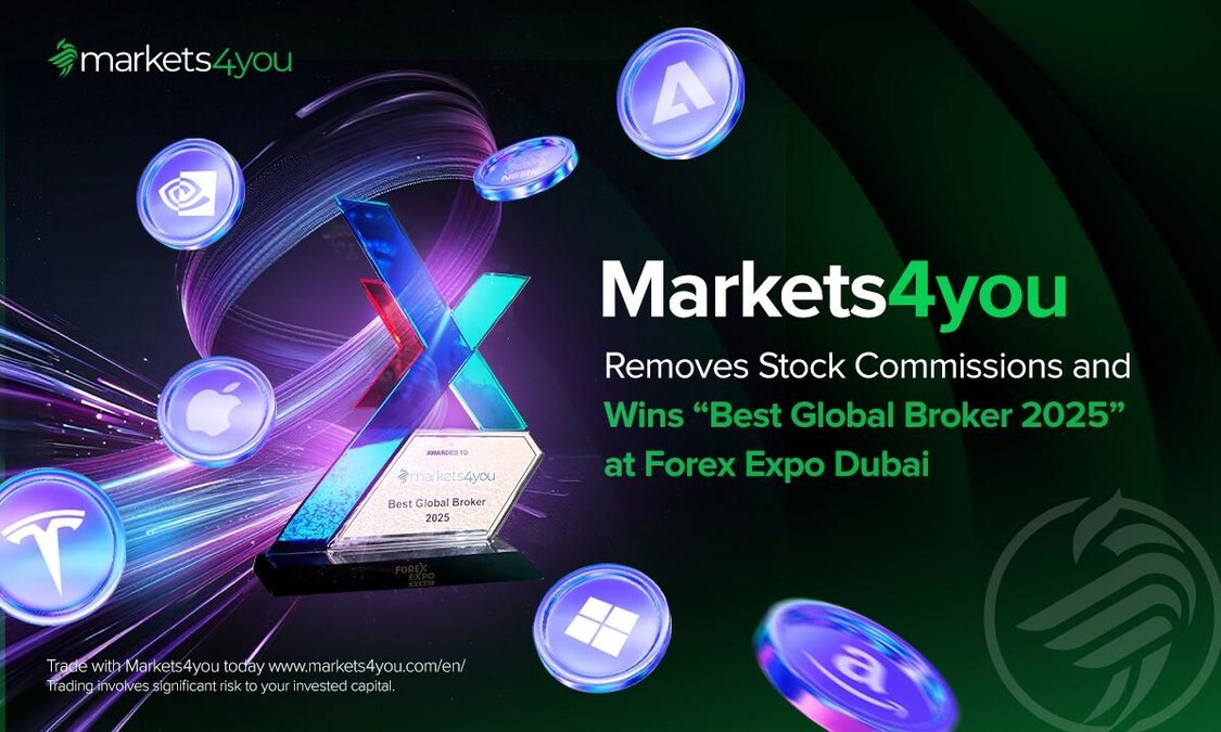Markets4you Removes Stock Commissions and Wins "Best Global Broker 2025" at Forex Expo Dubai