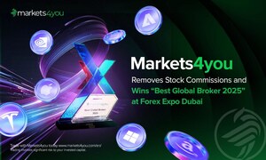Markets4you Removes Stock Commissions and Wins "Best Global Broker 2025" at Forex Expo Dubai