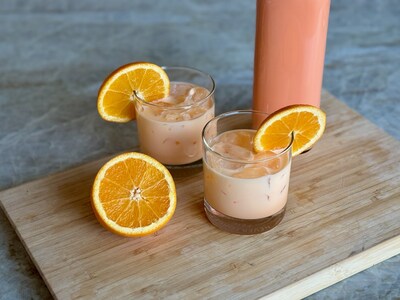 Orange cream liqueur concept