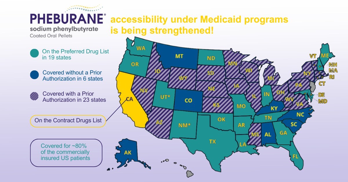 Medunik USA strengthens Pheburane® (sodium phenylbutyrate) coverage under Medicaid Programs