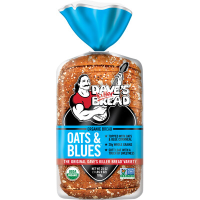 Dave's Killer Bread, the nation’s No. 1 organic bread brand, is reintroducing its original Oats & Blues variety to mark its 20th anniversary. Dave's Killer Bread, the nation’s No. 1 organic bread brand, is reintroducing its original Oats & Blues variety to mark its 20th anniversary.