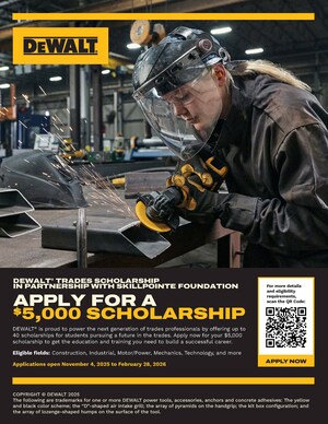 Calling All Future Pros: DEWALT® Trades Scholarship Now Accepting Applications