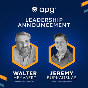 apg® Announces Key Leadership Appointments: Jeremy Burkauskas Named Chief Financial Officer and Walter Heyvaert Promoted to Global Sales Director