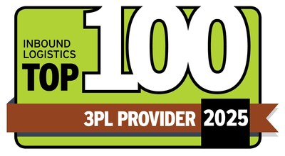 Inbound Logistics Selects Barrett Distribution Centers as 2025 Top 100 3PL
