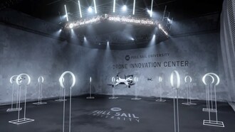 RENDERING: A rendering of the Full Sail University Drone Innovation Center, slated to open in early December 2025.