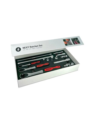 The Sonic NEXT Ratchet Set, a premium 15-piece collection designed for professionals who demand precision, power, and reliability. The Sonic NEXT Ratchet Set, a premium 15-piece collection designed for professionals who demand precision, power, and reliability.