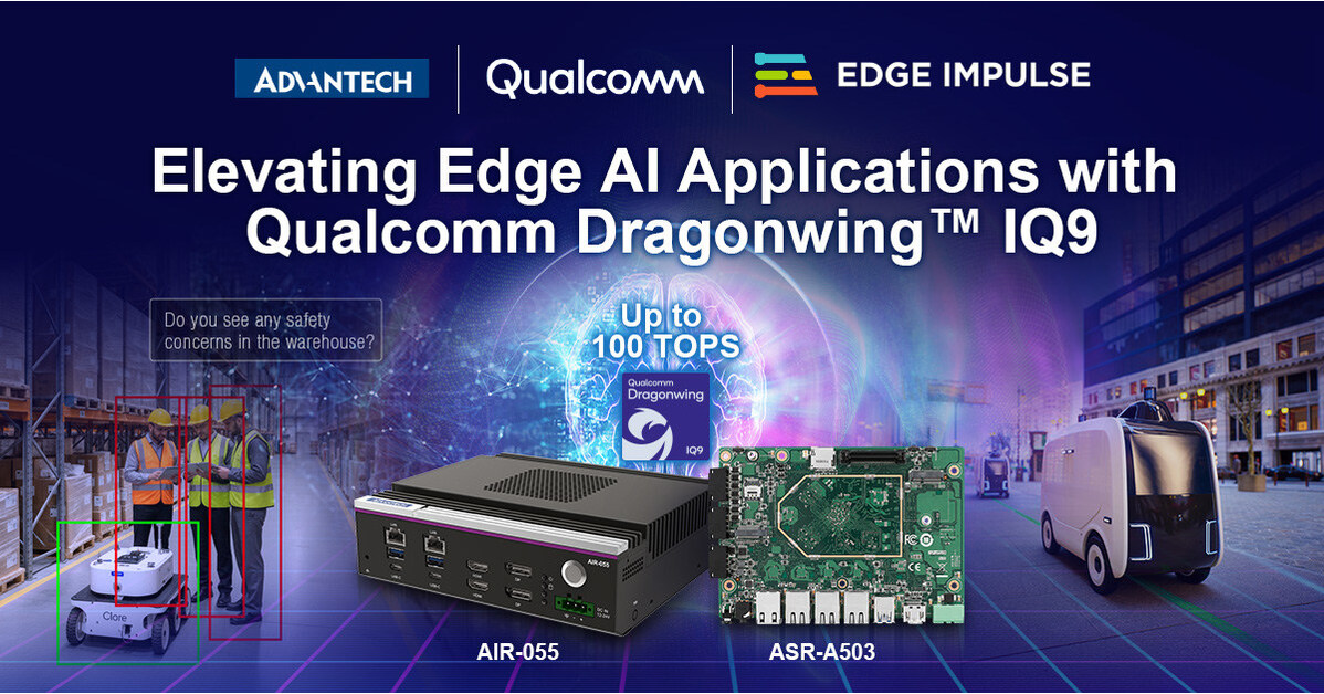 Advantech Unveils New Edge AI Solutions for Robotics, Automation, and Gen AI Powered by Qualcomm Dragonwing