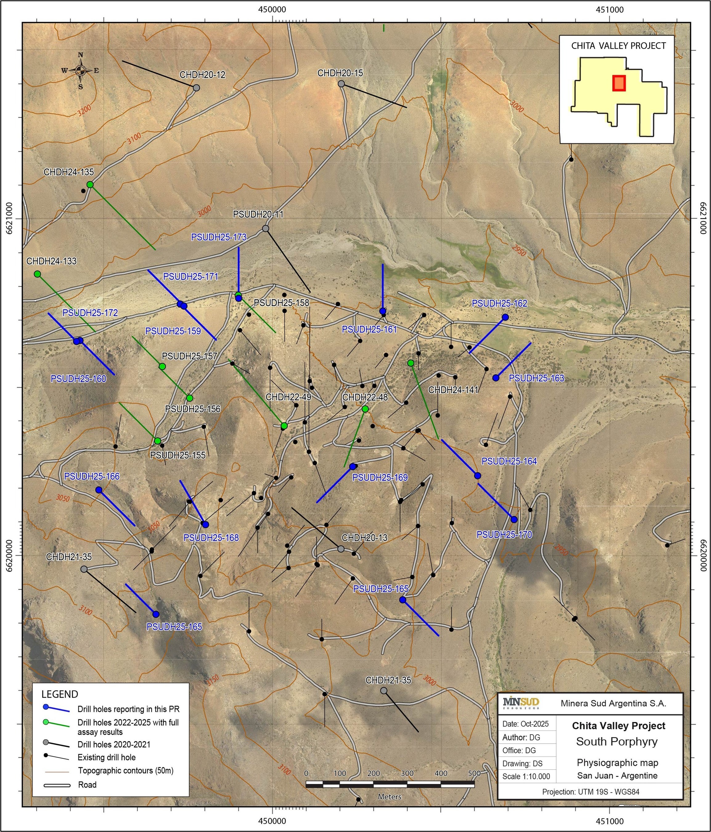 Map 1. Location of PSU in-fill drillholes. (CNW Group/Minsud Resources Corp.)