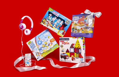Une sélection soignée de jeux et de jouets éducatifs captivants de marques comme LEGO, Magna-Tiles, Play-Doh et Crayola qui inspirent l’apprentissage par le jeu. (Groupe CNW/Staples Canada ULC)