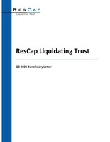 ResCap Liquidating Trust Announces Posting of Q3 2025 Financial Statements