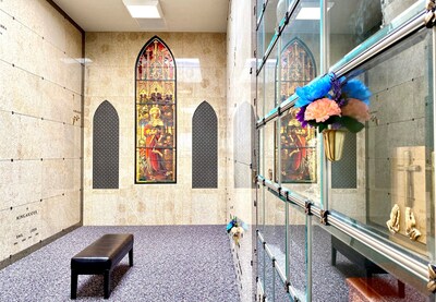 Our sacred glass cremation niches and marble crypts, sacred places conducive to prayer, provide the perfect setting to remember and celebrate the lives of your loved ones. Financing available. Our sacred glass cremation niches and marble crypts, sacred places conducive to prayer, provide the perfect setting to remember and celebrate the lives of your loved ones. Financing available.