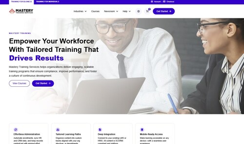 New website homepage for mastery.com New website homepage for mastery.com