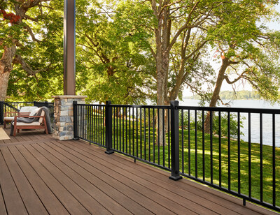 TimberTech Fulton Rail is made of durable galvanized steel and is fast to install while offering a graceful, understated aesthetic.