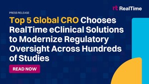 Top 5 Global CRO Chooses RealTime eClinical Solutions to Modernize Regulatory Oversight Across Hundreds of Studies