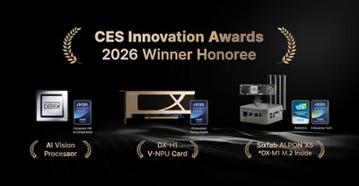DEEPX Wins Two CES 2026 Innovation Awards; Its DX-M1 Powers Best of Innovation Winner ALPON X5 by Sixfab (PRNewsfoto/DEEPX)