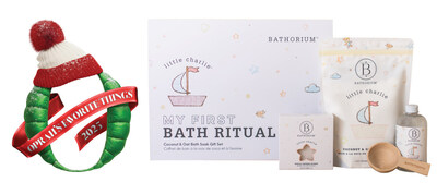 Bathorium’s My First Bath Ritual Set, featuring the bestselling little charlie™ Bath Soak, is included in the 2025 Oprah’s Favorite Things holiday gifts list (CNW Group/Bathorium)