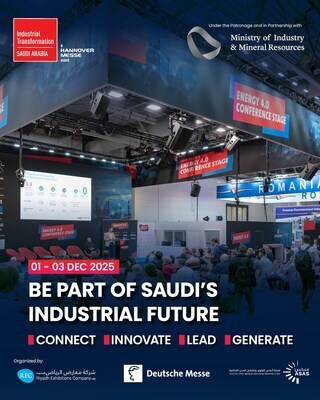 Industrial Transformation Saudi Arabia 2025: uniting global leaders to connect, innovate, and lead Saudi Arabia&#8217;s industrial transformation journey. December 1 to 3