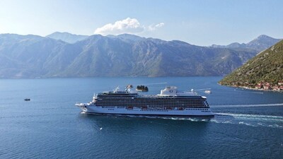 Oceania Allura sailing Montenegro’s Bay of Kotor.