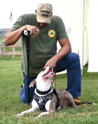 Thanks to Petco Love’s grant recipients this year for Helping Heroes, veterans like James (pictured here with Drako) can depend on their adopted service dogs to support their independence and overall well-being. Thanks to Petco Love’s grant recipients this year for Helping Heroes, veterans like James (pictured here with Drako) can depend on their adopted service dogs to support their independence and overall well-being.