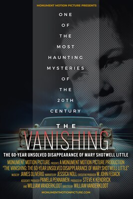 THE VANISHING: The 60-Year Unsolved Disappearance of Mary Shotwell Little, One of the most haunting mysteries of the 20th century. The 60-Year Unsolved Disappearance of Mary Shotwell Little is a new feature documentary from Monument Motion Picture that reframes this cold case through today’s lens on justice and crimes against women. THE VANISHING: The 60-Year Unsolved Disappearance of Mary Shotwell Little, One of the most haunting mysteries of the 20th century. The 60-Year Unsolved Disappearance of Mary Shotwell Little is a new feature documentary from Monument Motion Picture that reframes this cold case through today’s lens on justice and crimes against women.