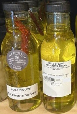Huile d'olive aux piments oiseaux (Groupe CNW/Ministère de l'Agriculture, des Pêcheries et de l'Alimentation) Huile d'olive aux piments oiseaux (Groupe CNW/Ministère de l'Agriculture, des Pêcheries et de l'Alimentation)