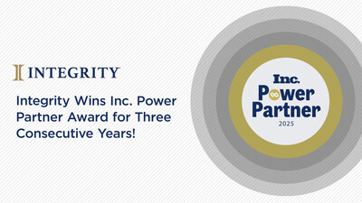 Integrity Honored with Inc. Power Partner Award for Best-in-class Support and Proprietary Technology Innovation (PRNewsfoto/Integrity Marketing Group, LLC) Integrity Honored with Inc. Power Partner Award for Best-in-class Support and Proprietary Technology Innovation (PRNewsfoto/Integrity Marketing Group, LLC)