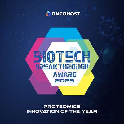 OncoHost Wins “Proteomics Innovation of the Year” at the 2025 BioTech Breakthrough Awards OncoHost Wins “Proteomics Innovation of the Year” at the 2025 BioTech Breakthrough Awards