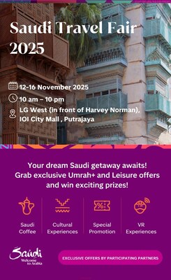 Saudi Travel Fair 2025 returns to Malaysia with exclusive deals and a preview of Saudi’s ‘Winter is Alive’ Program Saudi Travel Fair 2025 returns to Malaysia with exclusive deals and a preview of Saudi’s ‘Winter is Alive’ Program