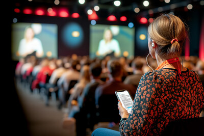 An engaged event participant. An engaged event participant.