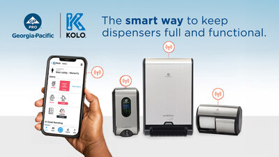 Real-time alerts delivered to mobile devices ensure that 99.5% of GP PRO dispensers equipped with KOLO Smart Monitoring System are always fully stocked.