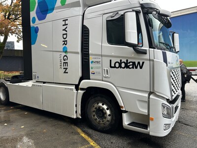 Loblaw Companies Ltd. hydrogen-powered Class 8 truck. (CNW Group/FortisBC Energy Inc.) Loblaw Companies Ltd. hydrogen-powered Class 8 truck. (CNW Group/FortisBC Energy Inc.)