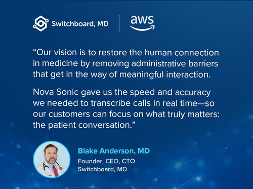 Switchboard, MD Scales Real-Time Call Automation with Amazon Nova Sonic Switchboard, MD Scales Real-Time Call Automation with Amazon Nova Sonic