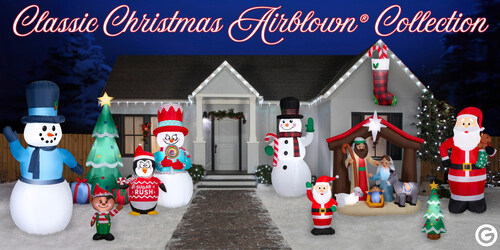 With a range of sizes and styles – from Santas and snowmen to a peaceful Nativity scene – a classic Gemmy Christmas inflatable awaits every decorator looking to bring festive charm to their indoor or outdoor spaces.