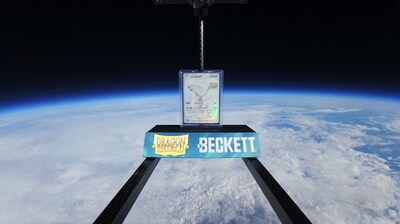 Dragons in Space: Dragon Shield & Beckett teamed up to put Dragon Shield sleeves to the ultimate test, and sent a rare Black Label TCG card to the edge of space protected only by Dragon Shield sleeves. Did it survive the journey? Dragons in Space: Dragon Shield & Beckett teamed up to put Dragon Shield sleeves to the ultimate test, and sent a rare Black Label TCG card to the edge of space protected only by Dragon Shield sleeves. Did it survive the journey?