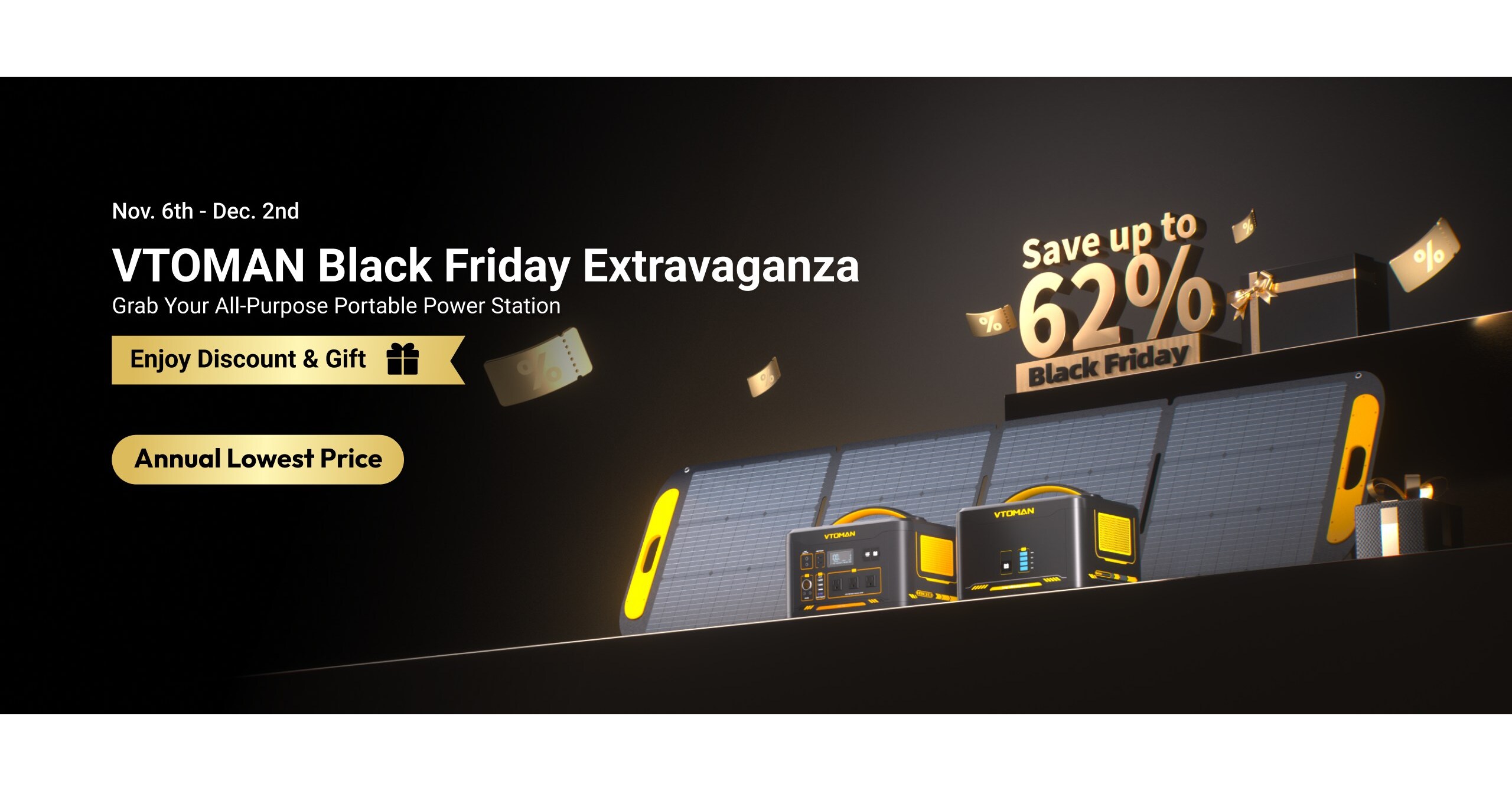 VTOMAN Launches Unbeatable Black Friday Deals with Massive Savings on Portable Power Stations