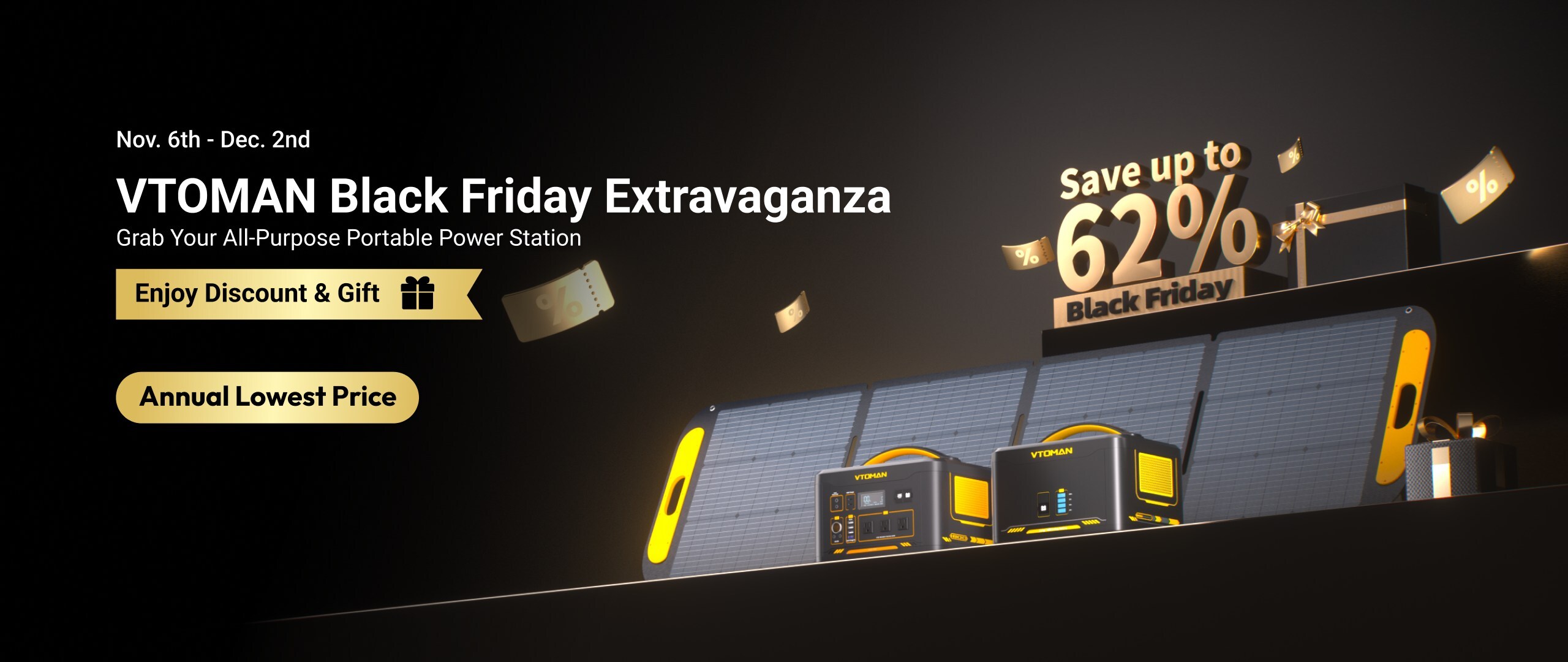 VTOMAN Launches Unbeatable Black Friday Deals with Massive Savings on Portable Power Stations