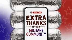CHIPOTLE HONORS SERVICE MEMBERS WITH A VETERANS DAY ENTRÉE OFFER