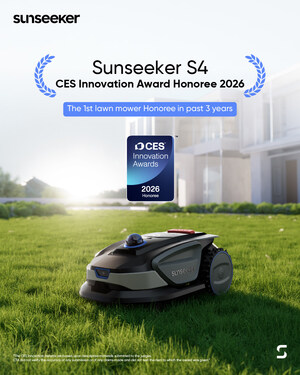 Sunseeker Robotics LiDAR Mower S4 Named as CES Innovation Awards® 2026 Honoree