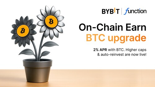 Bybit Enhances On-Chain Earn with Function Bitcoin, Lifting BTC APR to 2% Bybit Enhances On-Chain Earn with Function Bitcoin, Lifting BTC APR to 2%