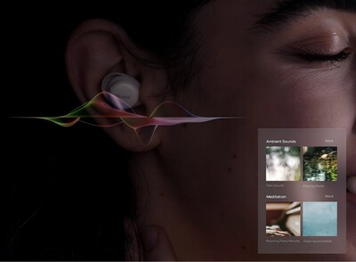 AI-powered earbuds that block snores, learn your rhythm, and help you wake restored.